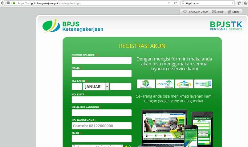 ketenagakerjaan 5 bpjs formulir dan Cara Online BPJS Daftar Persyaratannya Ketenagakerjaan